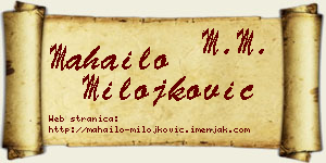 Mahailo Milojković vizit kartica